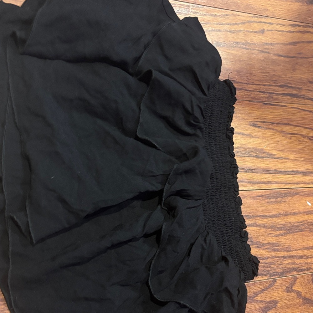 Katie J NYC Black Ruffled Skirt